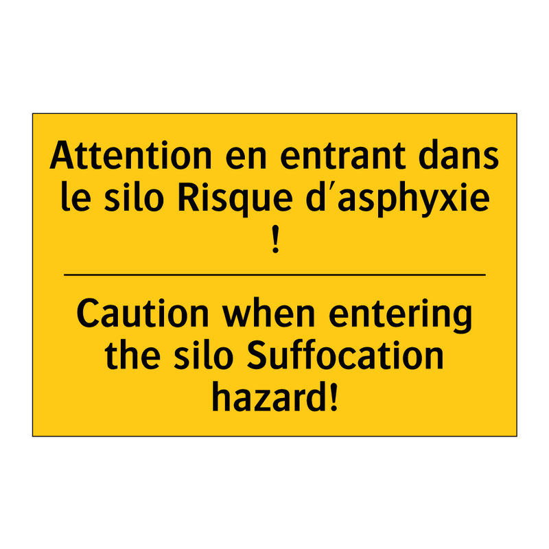 Attention en entrant dans le silo  /.../ - Caution when entering the silo  /.../