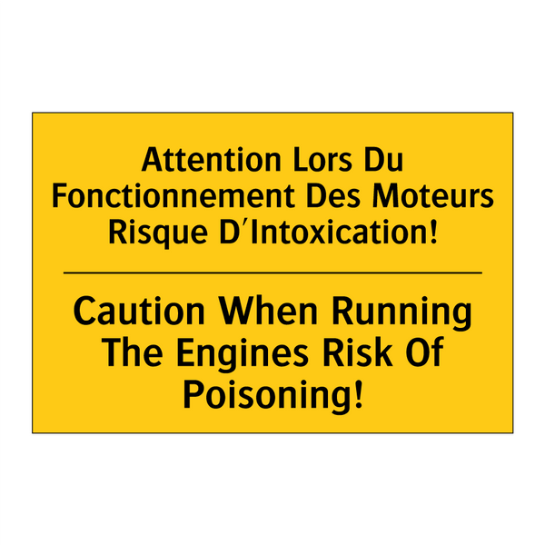 Attention Lors Du Fonctionnement  /.../ - Caution When Running The Engines  /.../