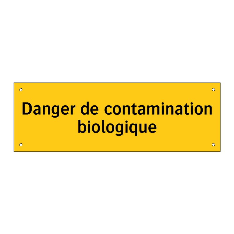 Danger de contamination biologique