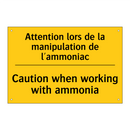 Attention lors de la manipulation  /.../ - Caution when working with ammonia /.../