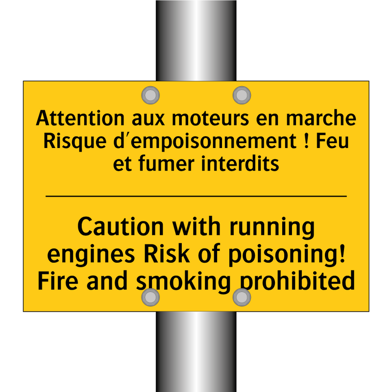 Attention aux moteurs en marche  /.../ - Caution with running engines Risk  /.../