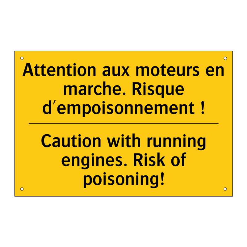 Attention aux moteurs en marche.  /.../ - Caution with running engines.  /.../