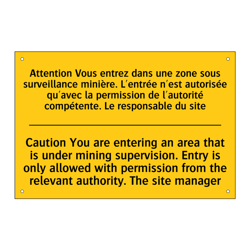 Attention Vous entrez dans une  /.../ - Caution You are entering an area  /.../