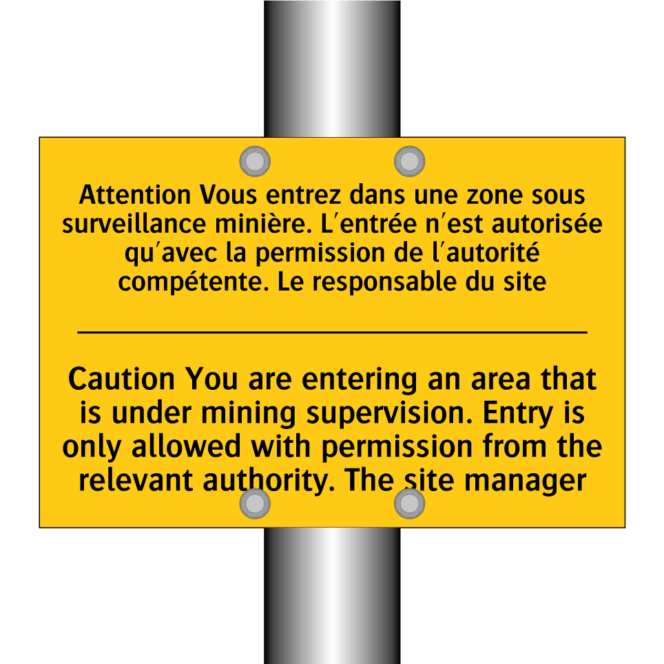 Attention Vous entrez dans une  /.../ - Caution You are entering an area  /.../