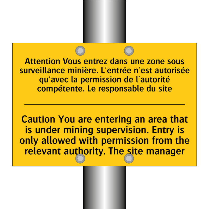 Attention Vous entrez dans une  /.../ - Caution You are entering an area  /.../