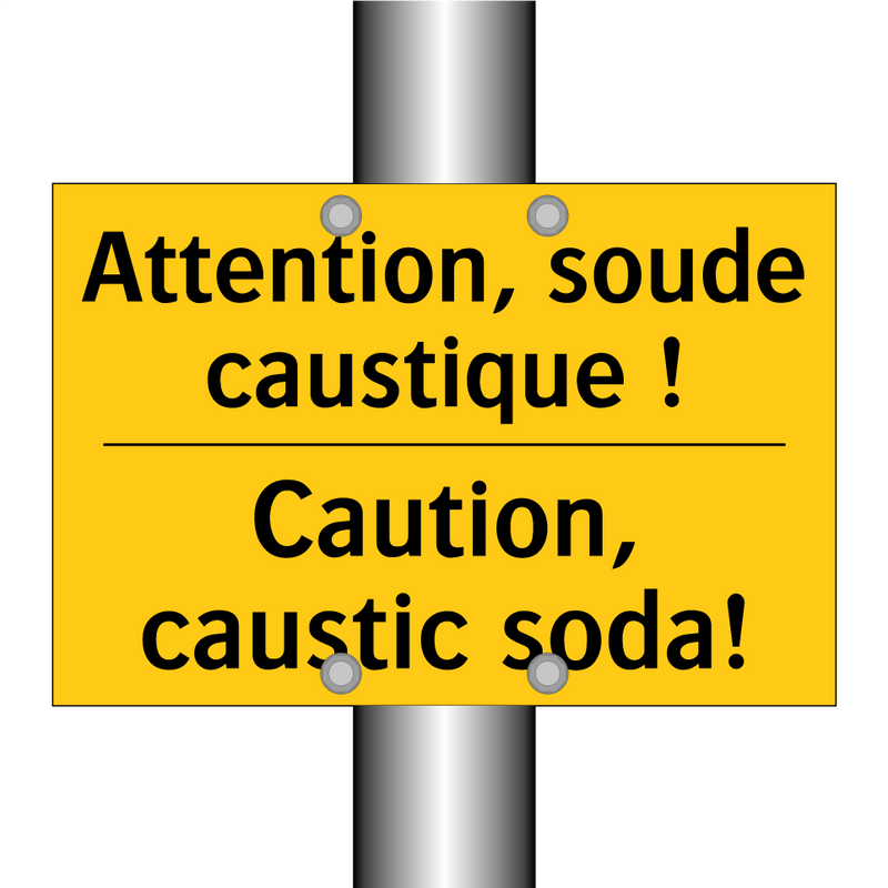 Attention, soude caustique ! - Caution, caustic soda!