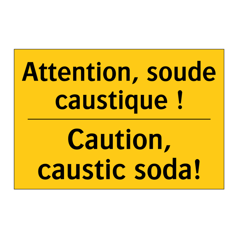 Attention, soude caustique ! - Caution, caustic soda!