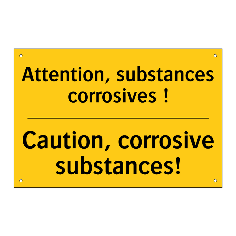Attention, substances corrosives  /.../ - Caution, corrosive substances!