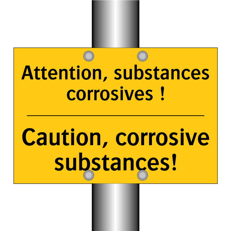 Attention, substances corrosives  /.../ - Caution, corrosive substances!