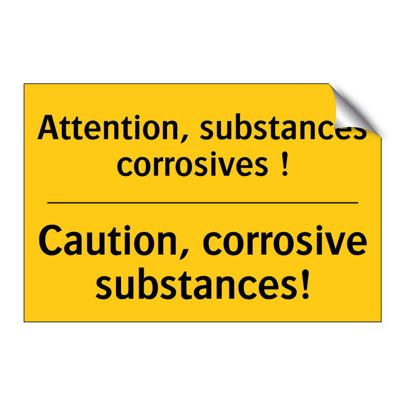 Attention, substances corrosives  /.../ - Caution, corrosive substances!