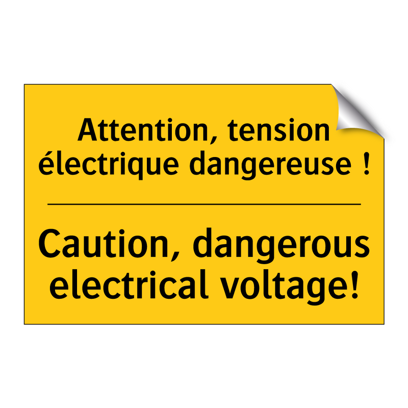 Attention, tension électrique  /.../ - Caution, dangerous electrical  /.../
