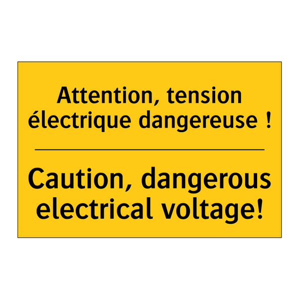 Attention, tension électrique  /.../ - Caution, dangerous electrical  /.../