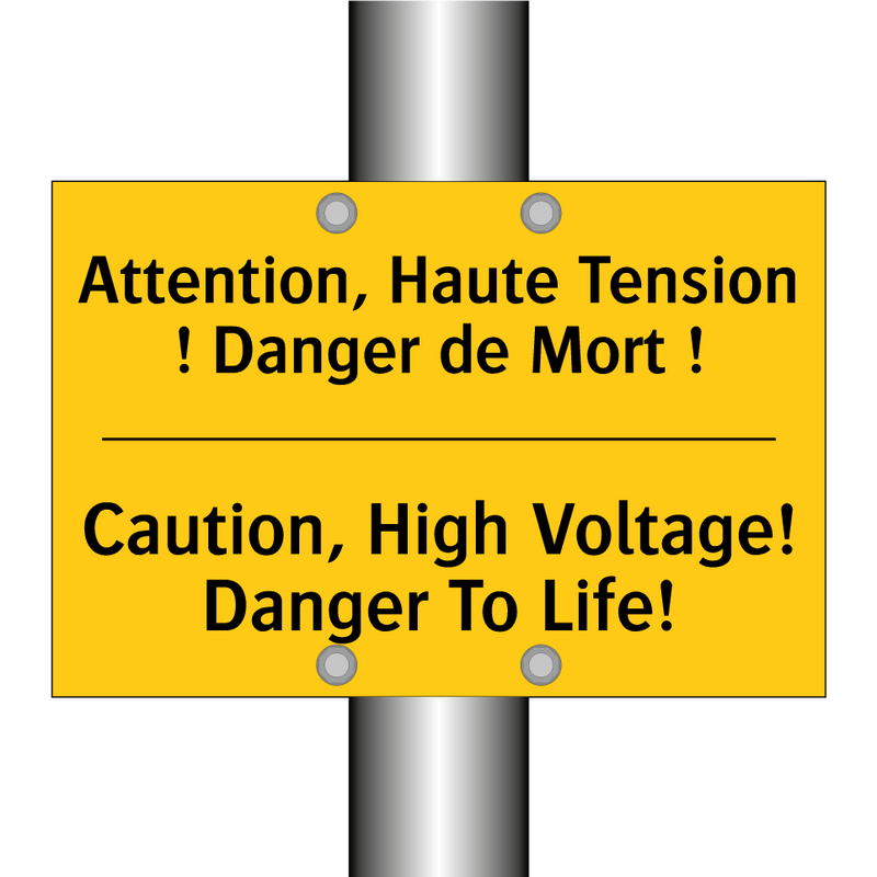 Attention, Haute Tension ! Danger  /.../ - Caution, High Voltage! Danger  /.../
