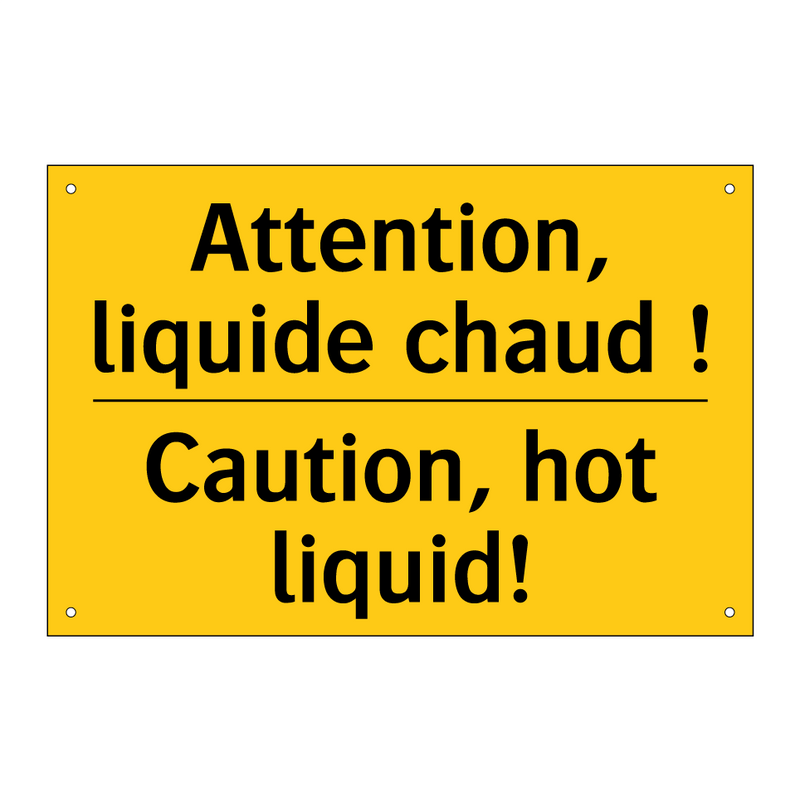 Attention, liquide chaud ! - Caution, hot liquid!