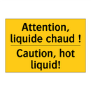 Attention, liquide chaud ! - Caution, hot liquid!