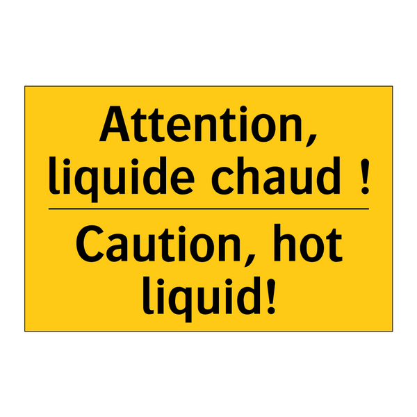 Attention, liquide chaud ! - Caution, hot liquid!