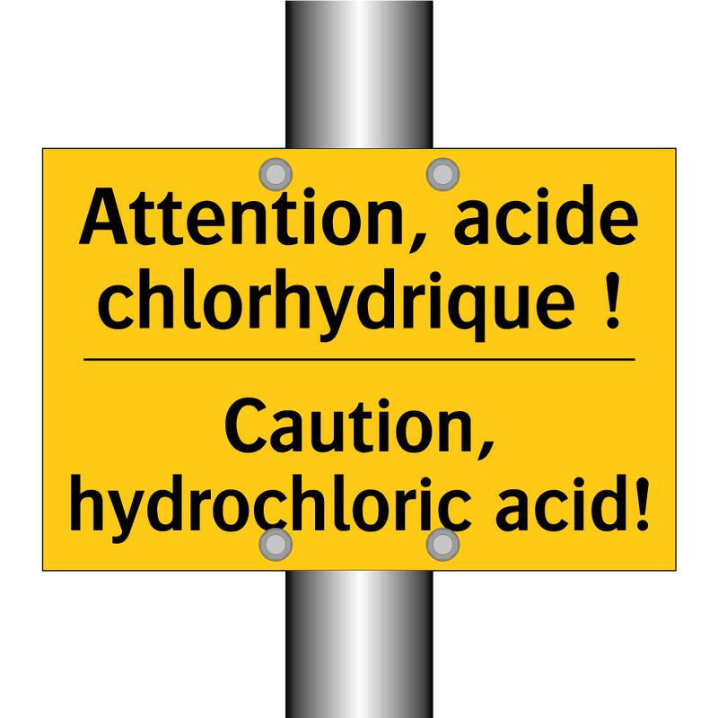 Attention, acide chlorhydrique  /.../ - Caution, hydrochloric acid!