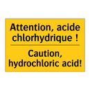 Attention, acide chlorhydrique  /.../ - Caution, hydrochloric acid!