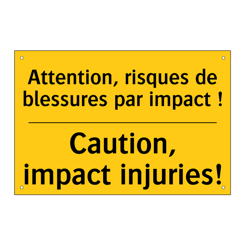 Attention, risques de blessures  /.../ - Caution, impact injuries!