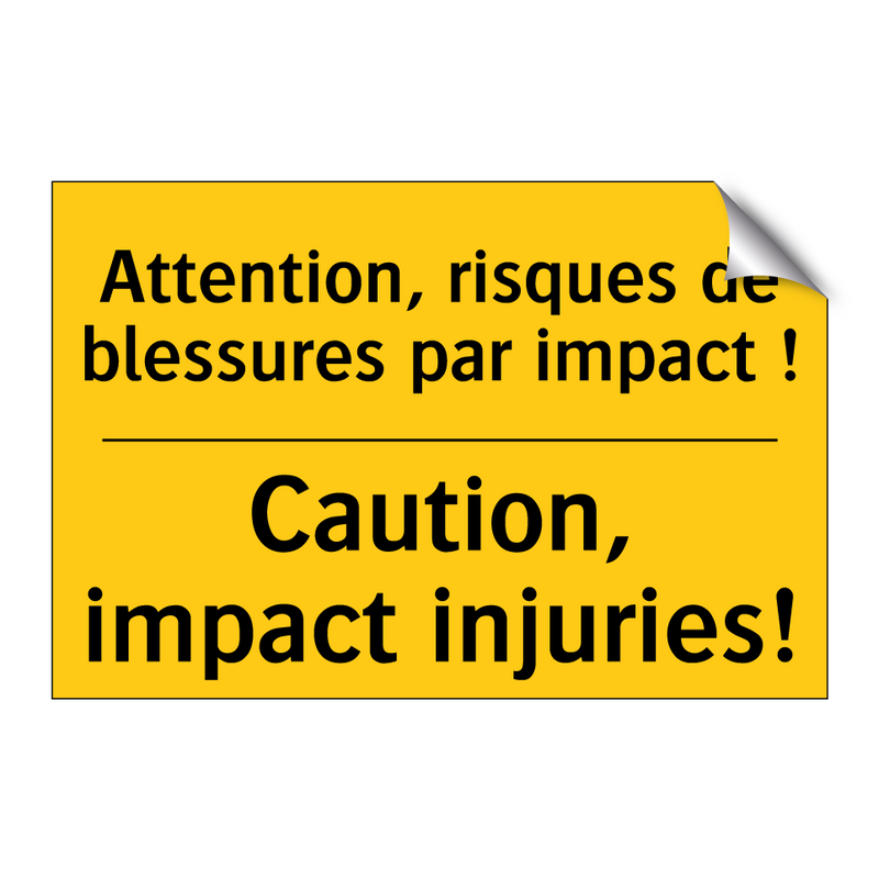 Attention, risques de blessures  /.../ - Caution, impact injuries!