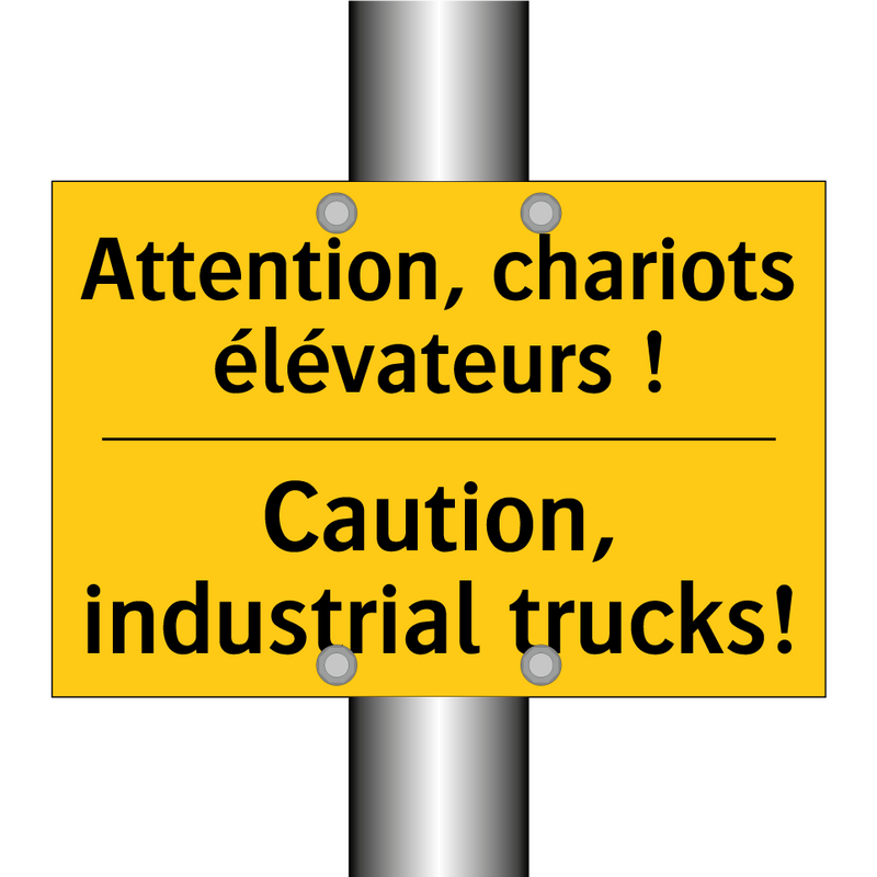 Attention, chariots élévateurs  /.../ - Caution, industrial trucks!