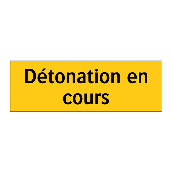 Détonation en cours