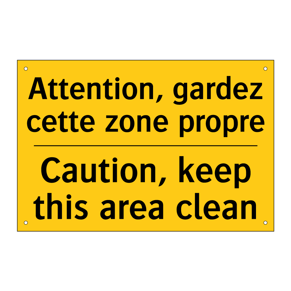 Attention, gardez cette zone propre /.../ - Caution, keep this area clean