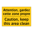 Attention, gardez cette zone propre /.../ - Caution, keep this area clean