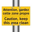 Attention, gardez cette zone propre /.../ - Caution, keep this area clean