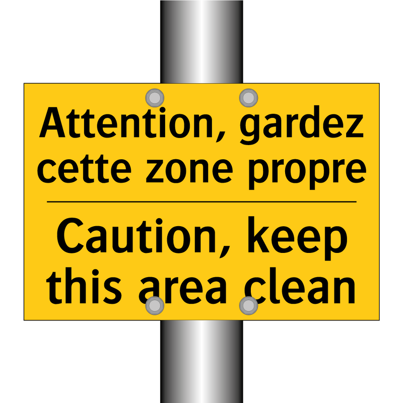 Attention, gardez cette zone propre /.../ - Caution, keep this area clean