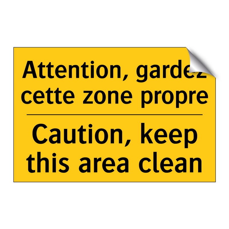 Attention, gardez cette zone propre /.../ - Caution, keep this area clean