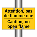 Attention, pas de flamme nue - Caution, no open flame