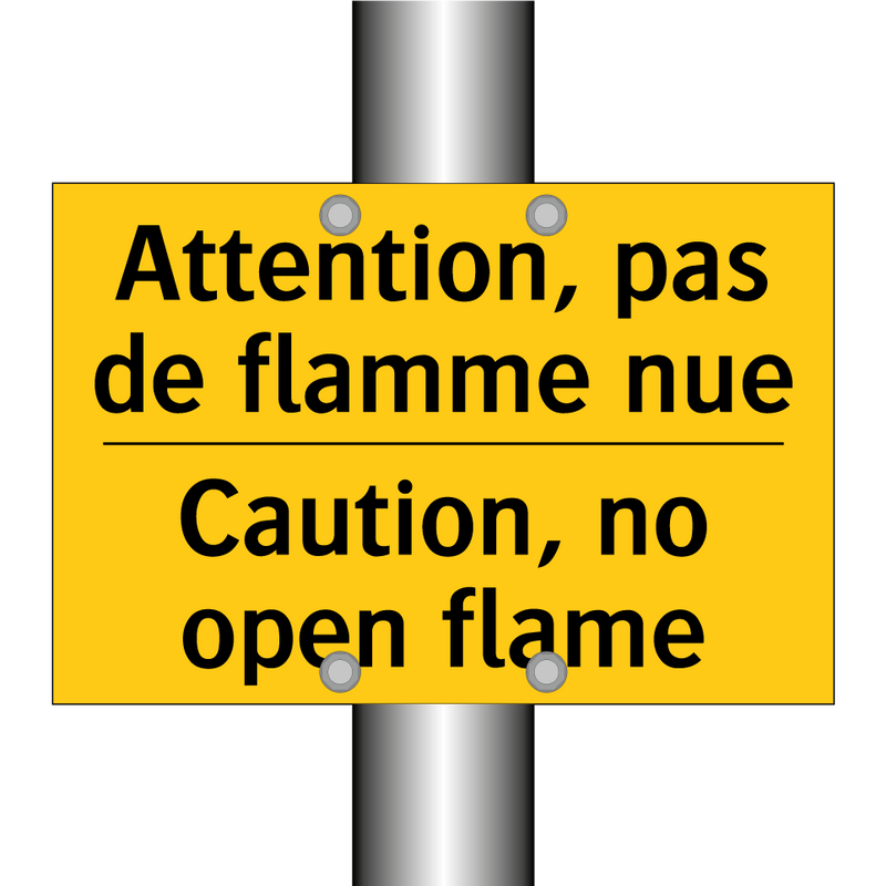 Attention, pas de flamme nue - Caution, no open flame