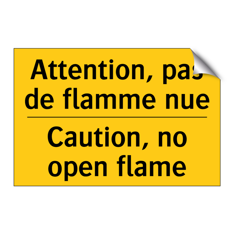 Attention, pas de flamme nue - Caution, no open flame