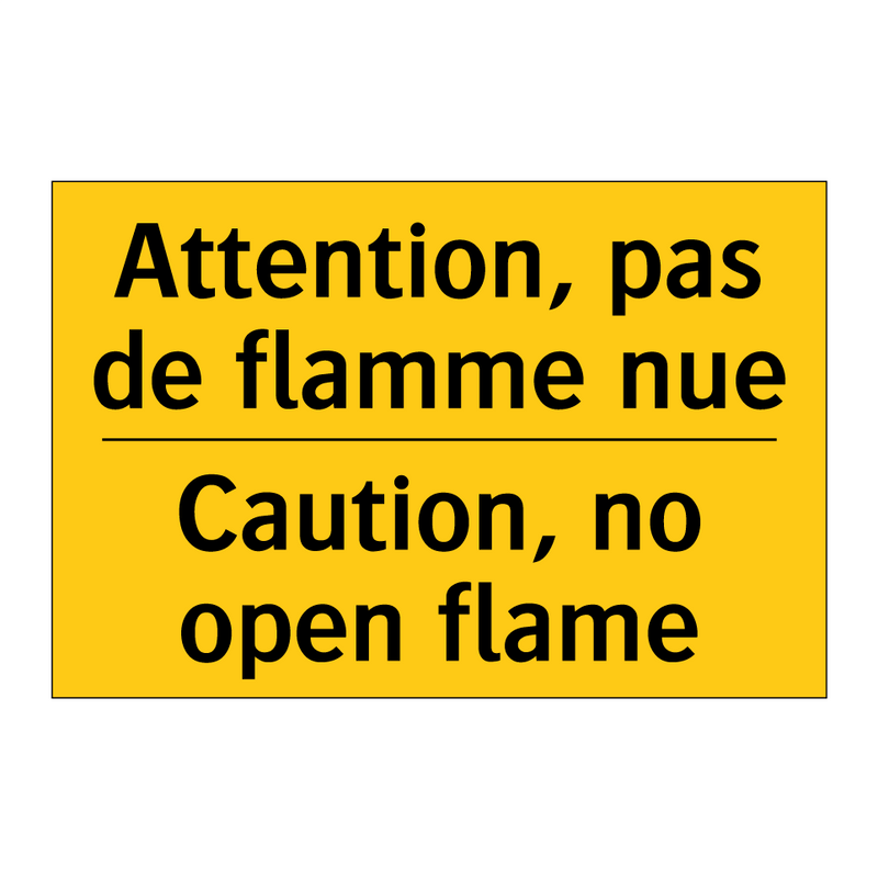 Attention, pas de flamme nue - Caution, no open flame
