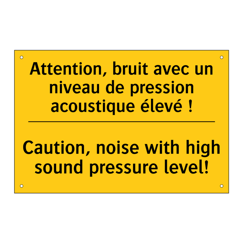 Attention, bruit avec un niveau  /.../ - Caution, noise with high sound  /.../