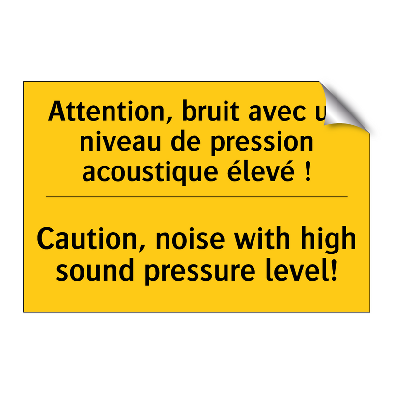 Attention, bruit avec un niveau  /.../ - Caution, noise with high sound  /.../