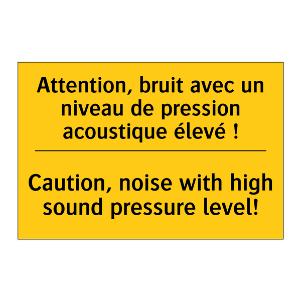 Attention, bruit avec un niveau  /.../ - Caution, noise with high sound  /.../