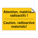 Attention, matériaux radioactifs  /.../ - Caution, radioactive materials! /.../