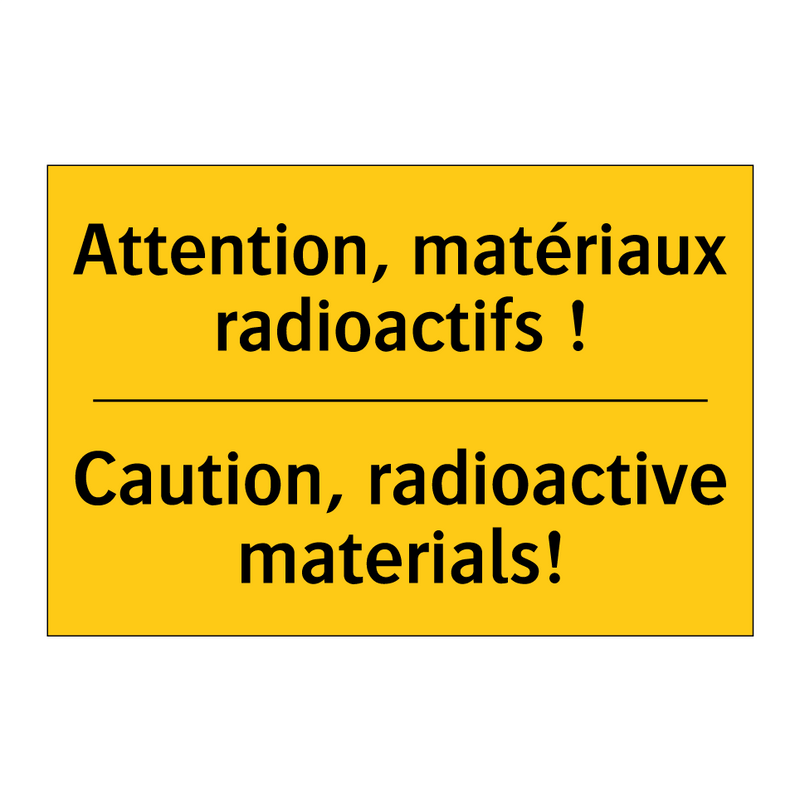 Attention, matériaux radioactifs  /.../ - Caution, radioactive materials! /.../