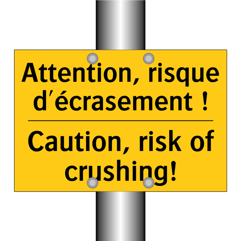Attention, risque d'écrasement  /.../ - Caution, risk of crushing!