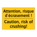 Attention, risque d'écrasement  /.../ - Caution, risk of crushing!