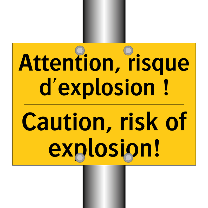 Attention, risque d'explosion  /.../ - Caution, risk of explosion!