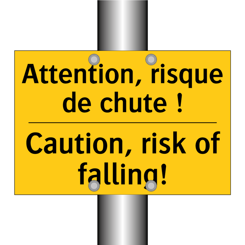 Attention, risque de chute ! - Caution, risk of falling!