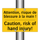 Attention, risque de blessure  /.../ - Caution, risk of hand injury!