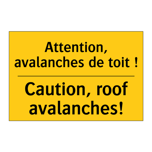 Attention, avalanches de toit  /.../ - Caution, roof avalanches!