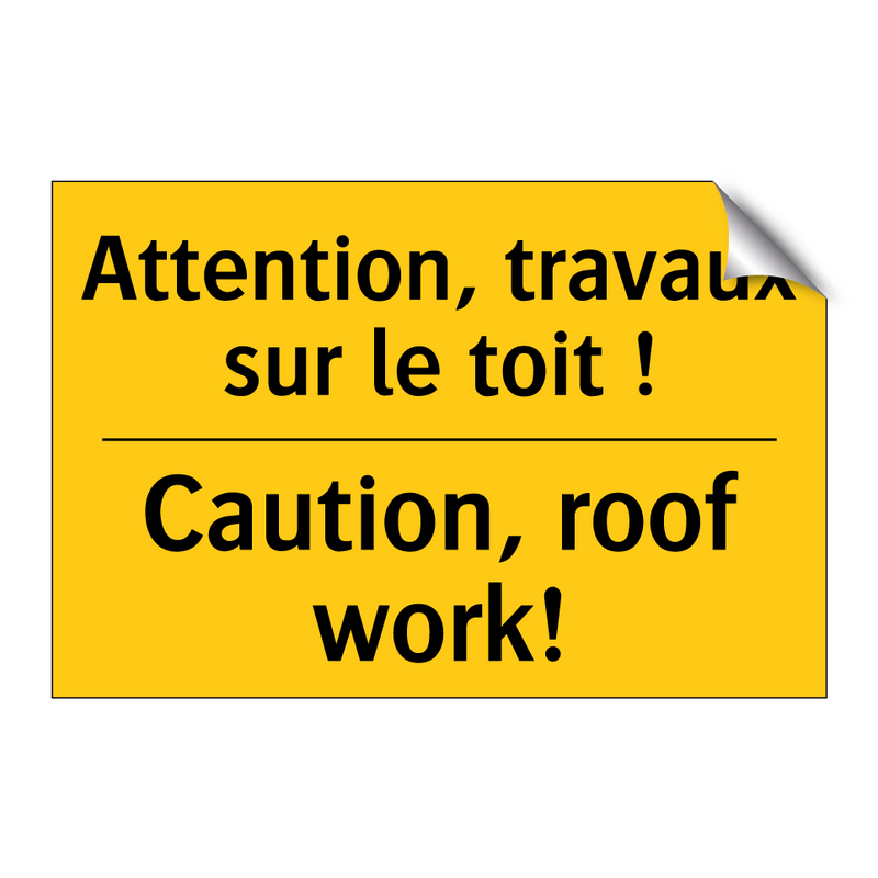Attention, travaux sur le toit  /.../ - Caution, roof work!