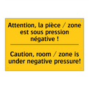 Attention, la pièce / zone est  /.../ - Caution, room / zone is under  /.../