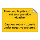 Attention, la pièce / zone est  /.../ - Caution, room / zone is under  /.../