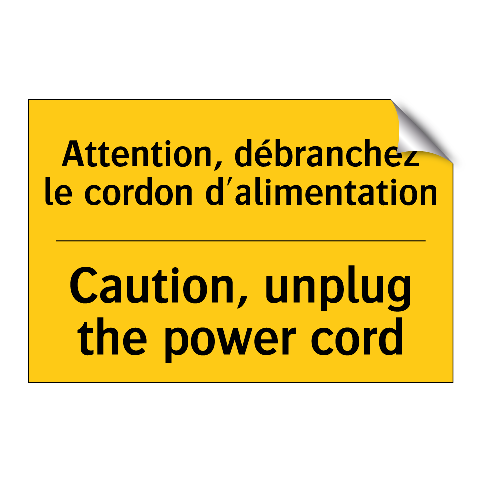Attention, débranchez le cordon  /.../ - Caution, unplug the power cord